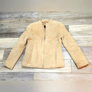 Luis Alvear Vintage 100% tan quilted jacket